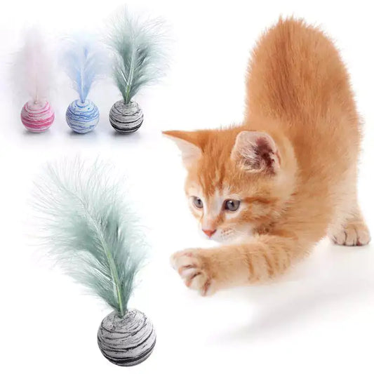 Katzenspielzeug Federball
